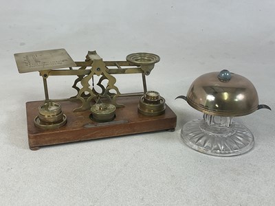 Lot 83 - SAMPSON MORDAN & CO; a pair of brass postal...