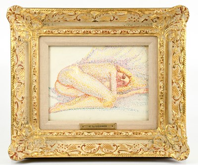 Lot 394 - HENRI LE SIDANER (1862-1939); ink drawing,...