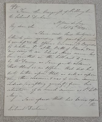 Lot 452 - WELLESLEY (ARTHUR, 1769-1852), 1ST DUKE OF...