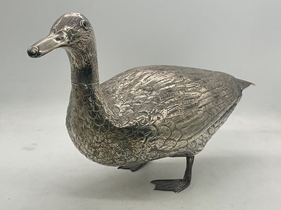 Lot 577 - An unusual late 19th century white metal...