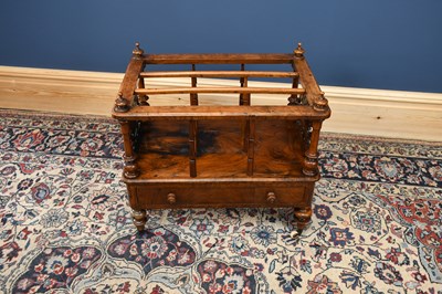 Lot 2733 - A Victorian walnut three division Canterbury,...
