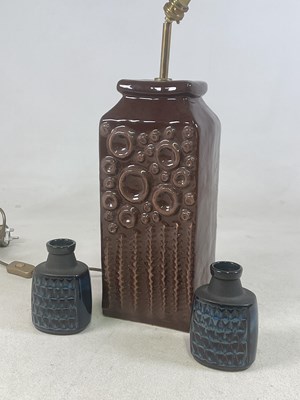 Lot 346 - SOHOLM; a pair of Danish vases, numbered 3322,...