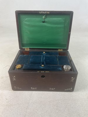 Lot 68 - A Victorian rosewood mother of pearl inlaid...