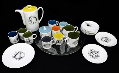 Lot 633 - SUSIE COOPER; a tea service with transfer...