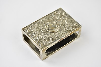 Lot 1272 - A late Victorian hallmarked silver match box...