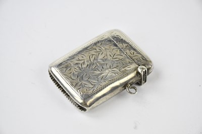 Lot 1272 - A late Victorian hallmarked silver match box...