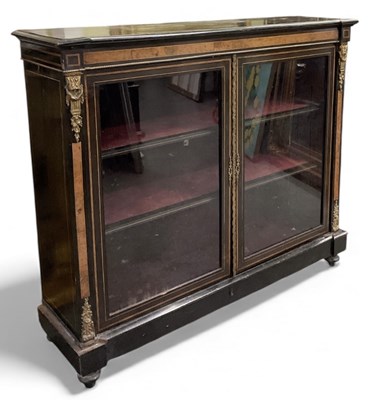 Lot 40 - A late 19th century brass mounted ebony and...