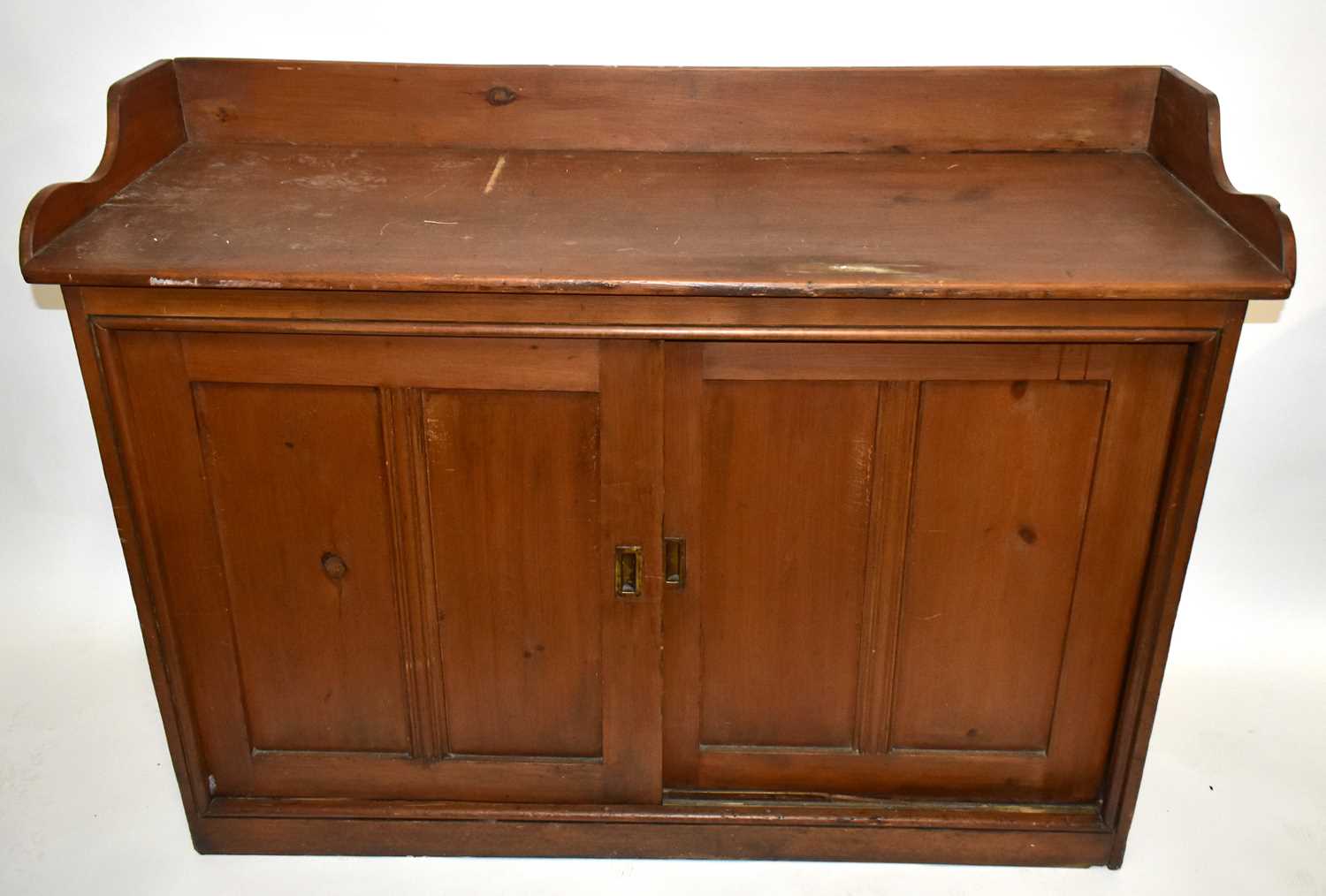 Lot 1625 An old pine school cupboard
