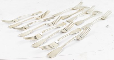 Lot 750 - A set of five Victorian hallmarked silver...