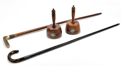 Lot 1063 - An ebony walking stick