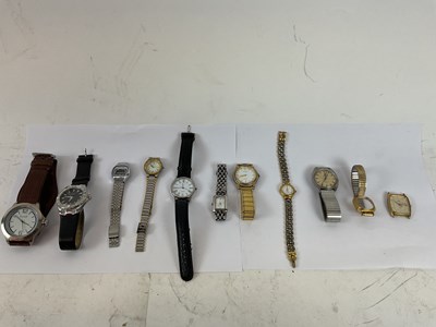 Lot 955 - A group of nine lady's and gent's wristwatches,...