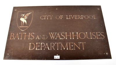 Lot 161 - A Bakelite-effect plaque for 'City of...