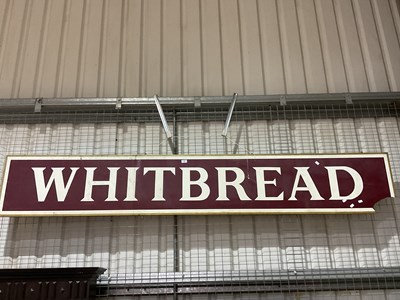 Lot 184 - A large advertising sign 'Whitbread' on...