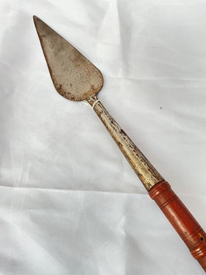 Lot 157 - An Omdurman battlefield pick up spearhead on...