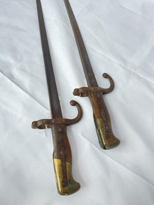 Lot 161 - Two French gras rifle bayonets, length...