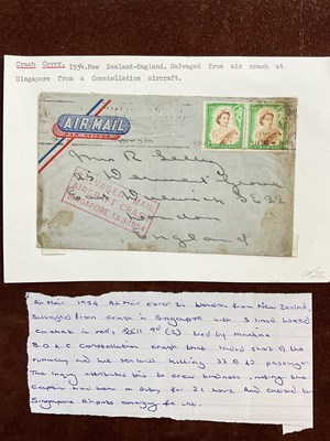 Lot 248 - A salvaged envelope from an aircraft crash...