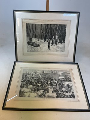 Lot 364 - Two framed and glazed pages from London...