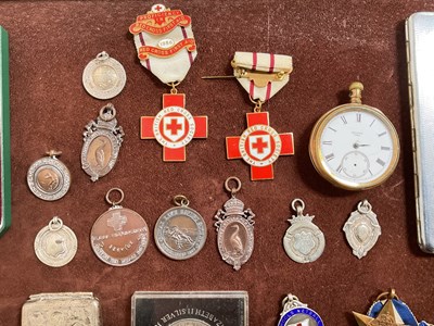 Lot 2 - A collection of badges, medals, coins and...