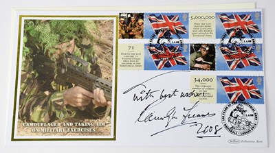 Lot 820 - SIR RANULPH FIENNES; a first day cover bearing...