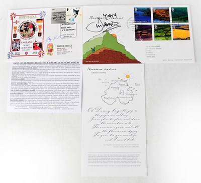 Lot 761 - A first day cover signed by Bobby Charlton and...