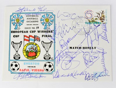 Lot 726 - EVERTON FC 1985; a first day cover bearing the...