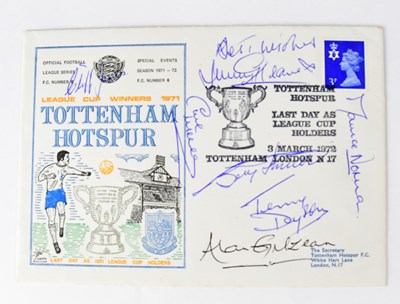 Lot 724 - TOTTENHAM HOTSPUR; a first day cover bearing...