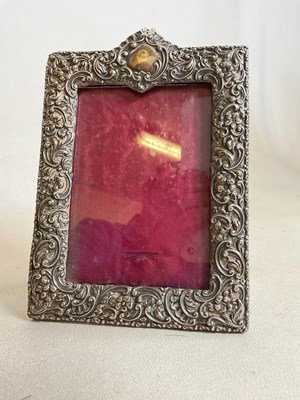 Lot 427 - A small hallmarked silver photo frame with...