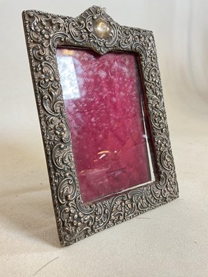 Lot 427 - A small hallmarked silver photo frame with...