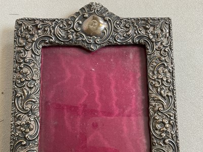 Lot 427 - A small hallmarked silver photo frame with...