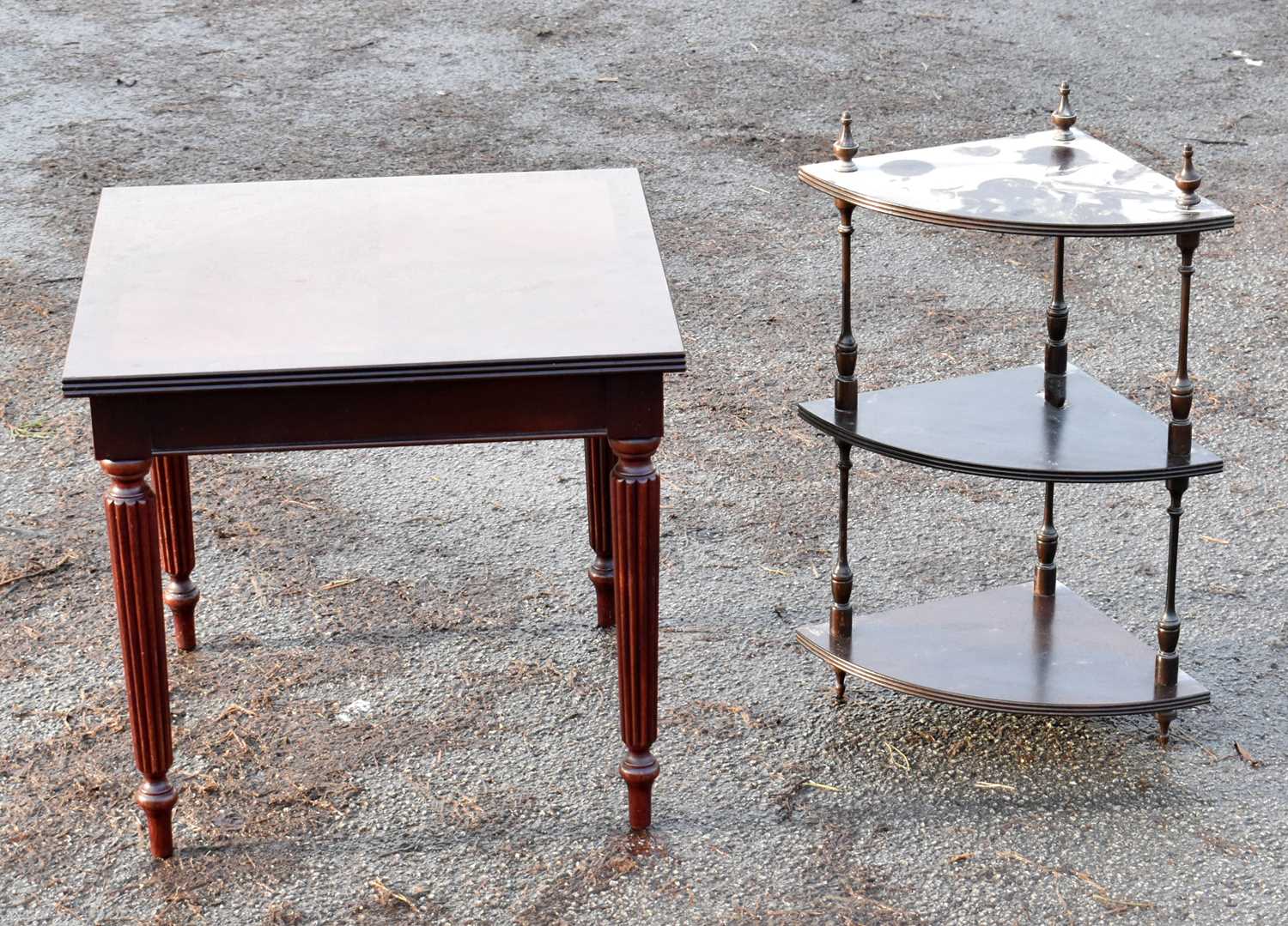 Lot 1753 - A reproduction square occasional table