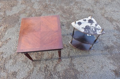 Lot 1753 - A reproduction square occasional table