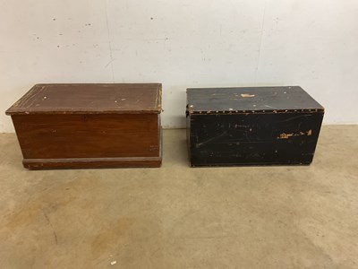 Lot 528 - Two vintage painted pine storage...