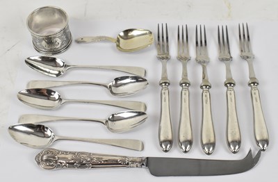 Lot 838 - A small quantity of hallmarked silver and...
