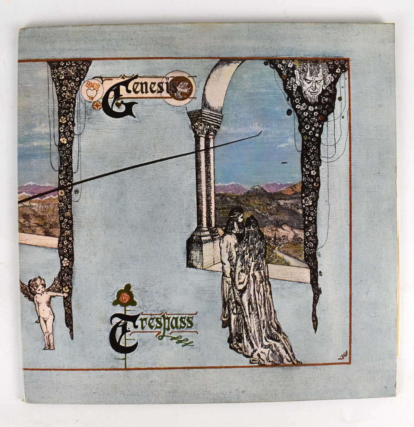 Lot 330 - GENESIS; 'Trespass' on Charisma pink scroll...