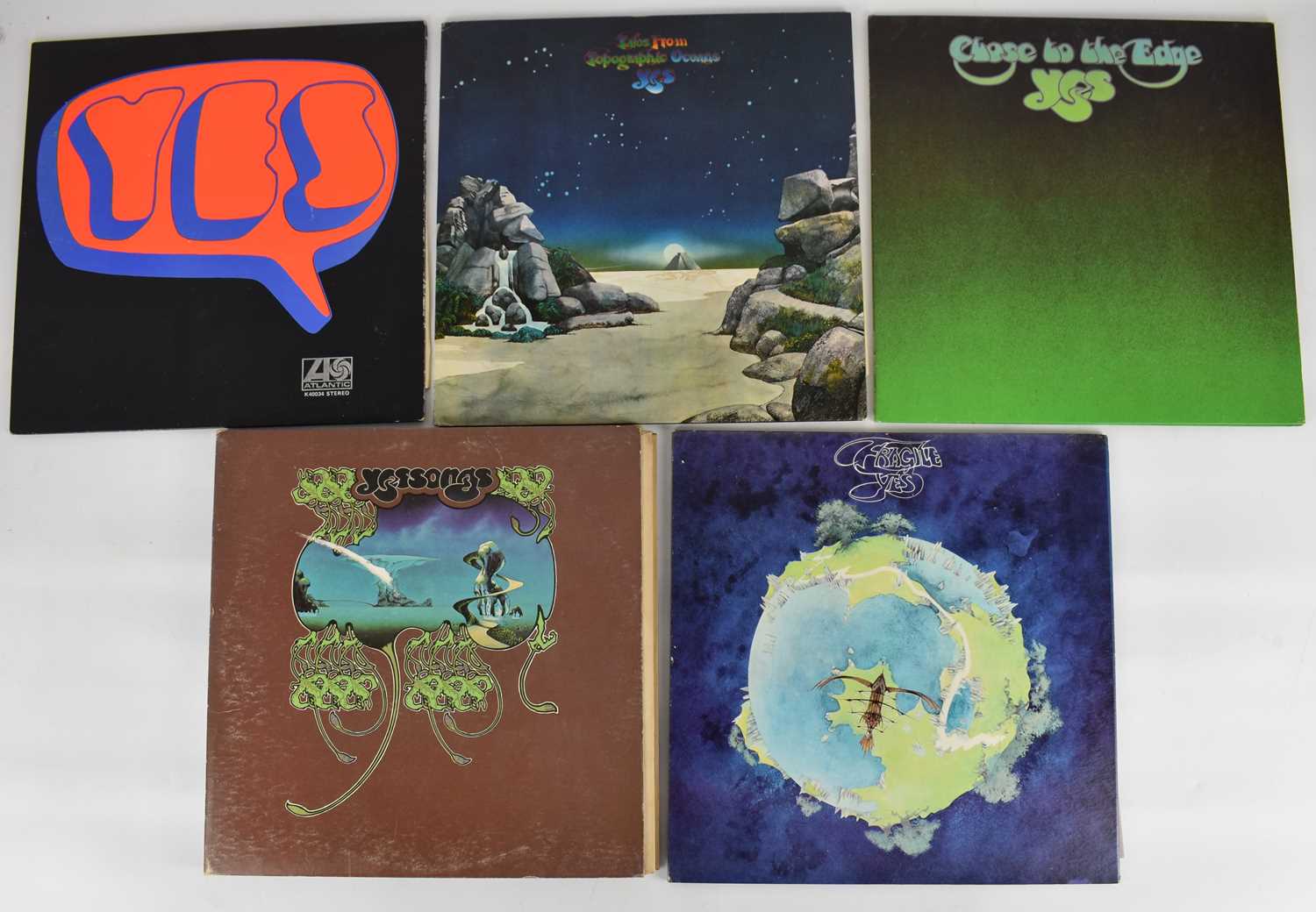 Lot 488 - YES; five albums comprising 'Fragile' US...