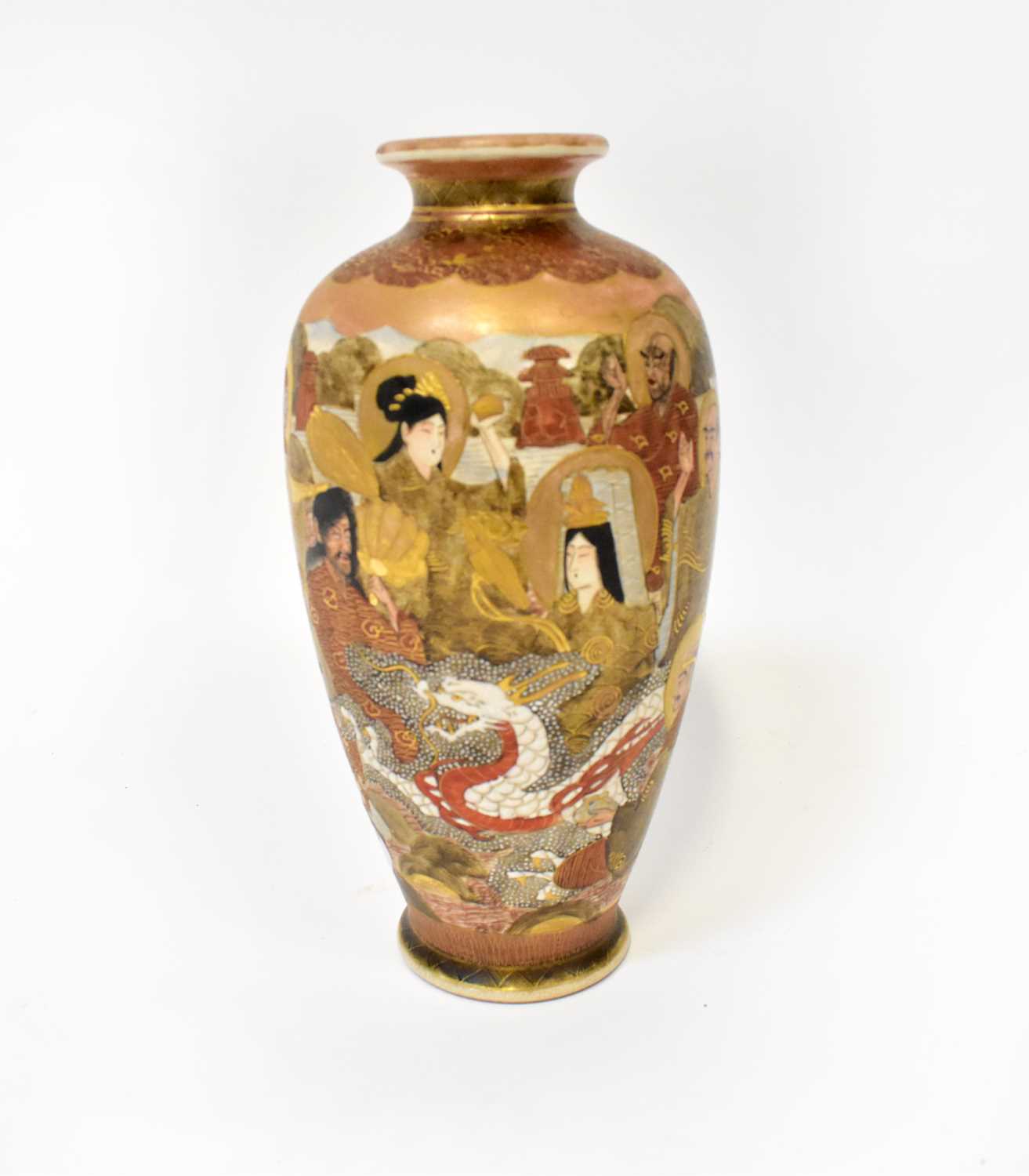 Lot 386 - An early 20th century Satsuma baluster vase...