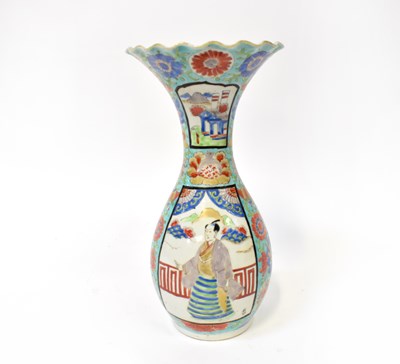 Lot 373 - An early 20th century Japanese baluster vase...