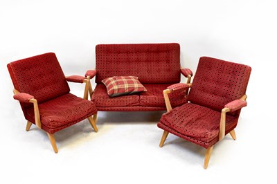 Lot 27 - G-PLAN; a mid-20th century three-piece suite...