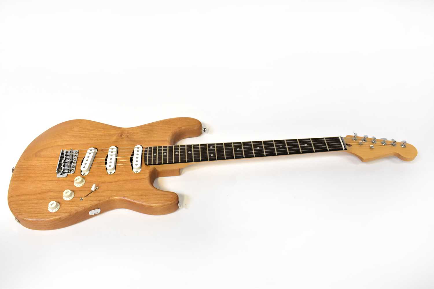 Lot 214 - A handmade six-string electric guitar.