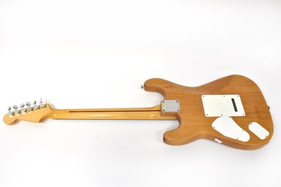 Lot 214 - A handmade six-string electric guitar.