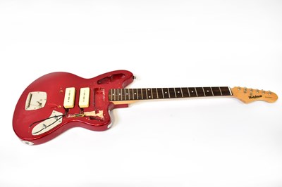 Lot 194 - HUTCHINS; an electric guitar (in need of repair).