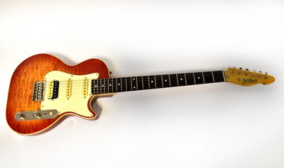 Lot 200 - ST. BLUES; a Bluesmaster IV electric guitar.