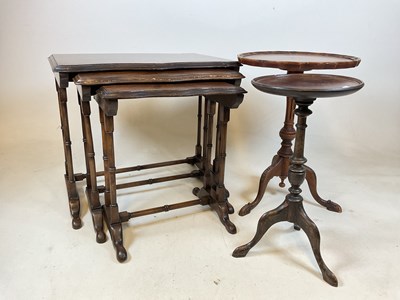 Lot 767 - A nest of three occasional tables and two wine...