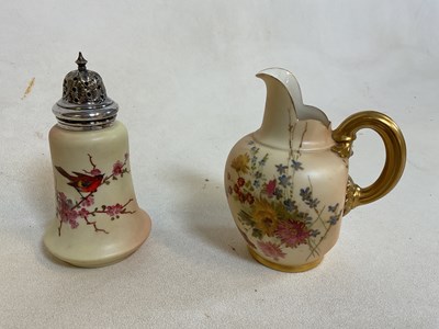 Lot 226 - ROYAL WORCESTER; two pieces of blush ivory,...