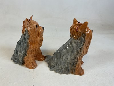 Lot 253 - BESWICK; two large fireside models of terriers,...