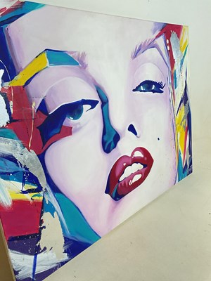 Lot 347 - ROZ WILSON: oil on canvas, Marilyn Monroe,...