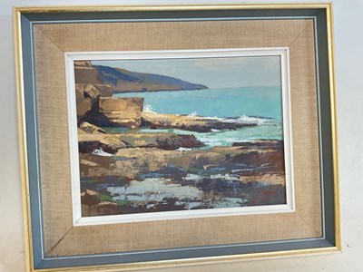 Lot 349 - JAMES FRY; oil on board, 'Low Tide, Winspit',...