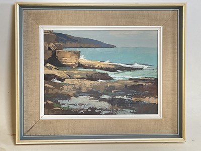 Lot 349 - JAMES FRY; oil on board, 'Low Tide, Winspit',...
