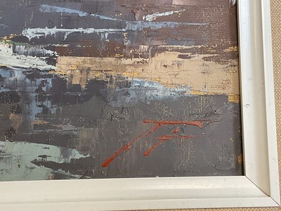 Lot 349 - JAMES FRY; oil on board, 'Low Tide, Winspit',...