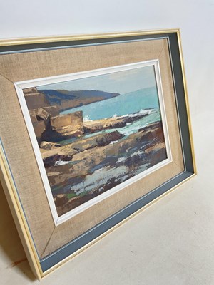 Lot 349 - JAMES FRY; oil on board, 'Low Tide, Winspit',...